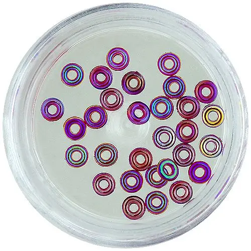 Nail art gyűrűcskék - világos mix