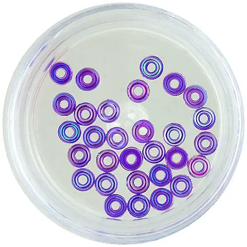 Nail art gyűrűcskék - lila