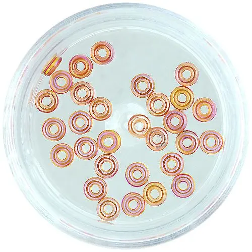 Körömdíszek - narancssárga karikák