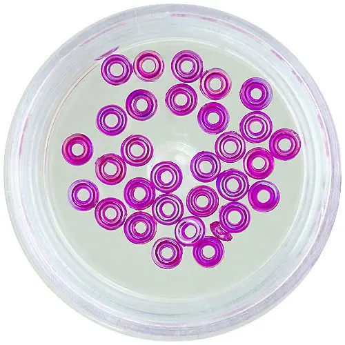 Nail art gyűrűcskék - lilás rózsaszín