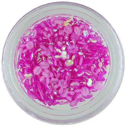 Körömdísz - rózsaszín textil nyuszika