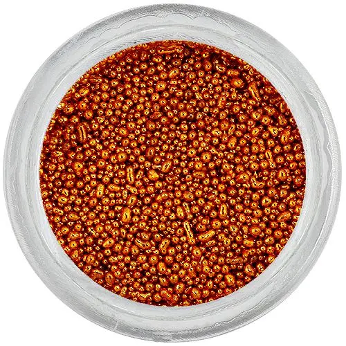 Körömdíszek - 0,5mm, rézszínű gyöngyök