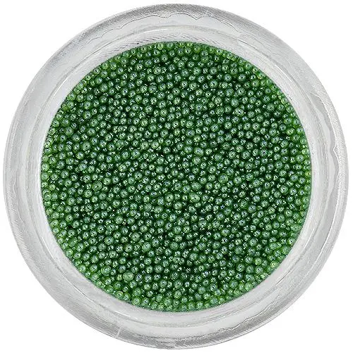Zöld színű gyöngyök körmökre, 0,5mm