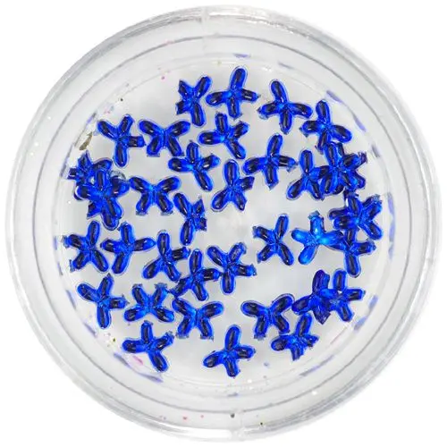 Körömdíszek - királykék kövek, maslik/strasszkő