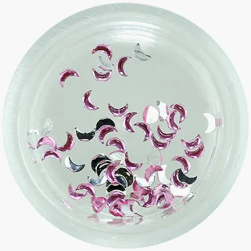 Világos rózsaszín kövek körmökre – holdacskák/strasszkő