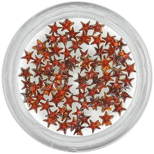 Barna kövek körmökre – csillagok/strasszkő