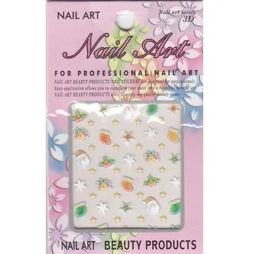 Mikulás, csizmák, csillagok - karácsonyi 3D matrica