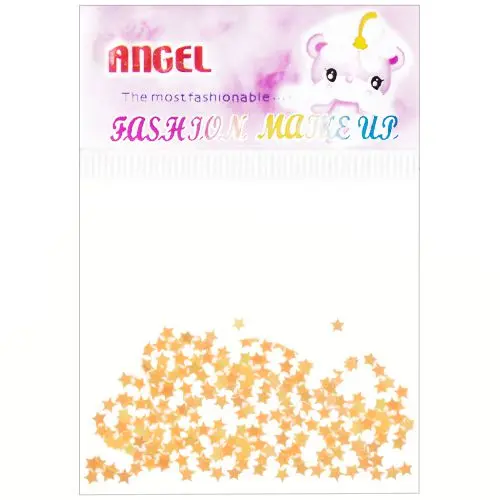 Nail art csillagocskák – sárga