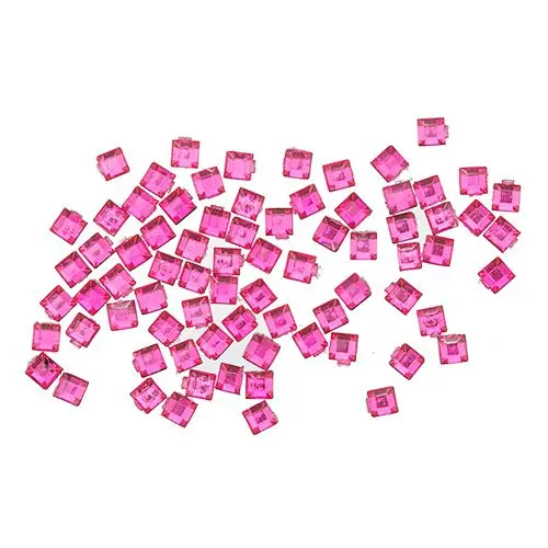 Ciklámen körömdíszítő kövek – négyzetek, 70db