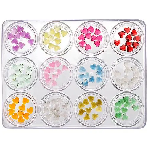 Díszítő készlet - szívecskék, 12db