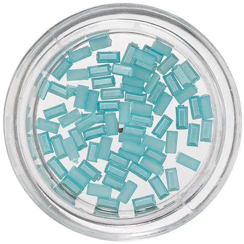 Téglalap alakú gyöngyházfényes díszek – türkizkék