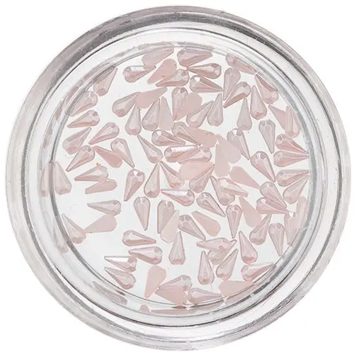 Egyenes könnycseppecske alakú gyöngyházfényes díszek – finom rózsaszín