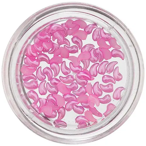 Gyöngyházas könnycseppek körmökre – rózsaszín, hajlított