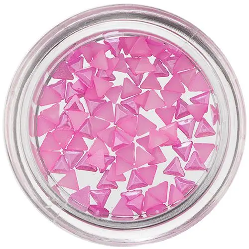 Háromszög alakú gyöngyházfényes díszek – rózsaszín