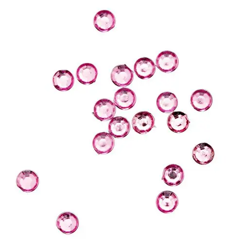 Gömbölyű kövecskék tasakban 20db - világos rózsaszín, 1mm/strasszkő
