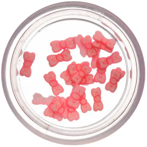 Fimo Nail Art - masliszeletek, fehéres-neon rózsaszín