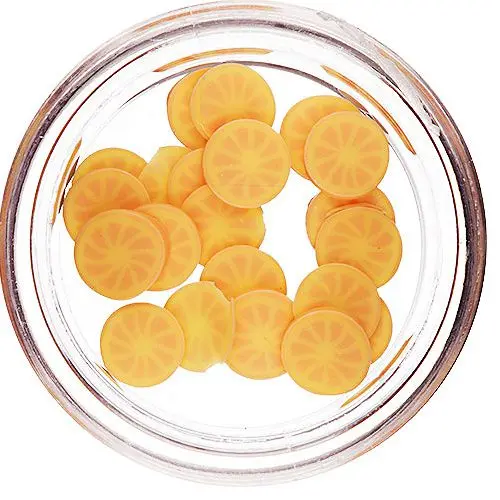 Fimo dekor - narancs szeletek, narancssárga