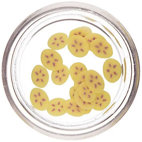 Fimo gyurma körömdíszek - banánszeletek