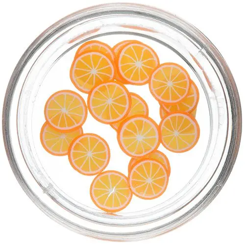 Fruits - Fimo Nail Art szeletek, narancs