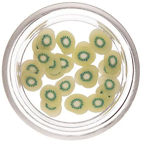 Fimo körömdíszek - kivi szeletek