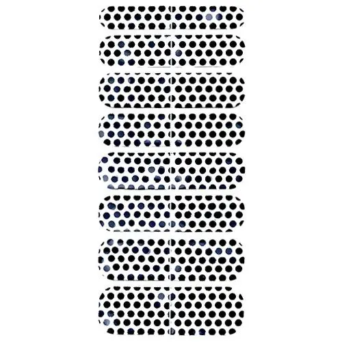 Matricák körömre - fehér alapon ezüst pöttyök